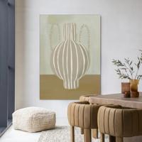Urban Cotton Wandkleed 'Vivid Vase 04' 110 x 145cm in Frame - black