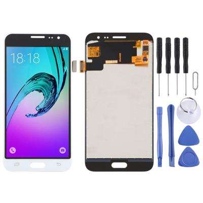 TFT-materiaal LCD-scherm en digitizer volledige assemblage voor Galaxy J3 (2016) J320FN J320F J320G J320M J320A J320V J320P (wit)