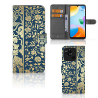 Xiaomi Redmi 10C Hoesje Beige Flowers - thumbnail