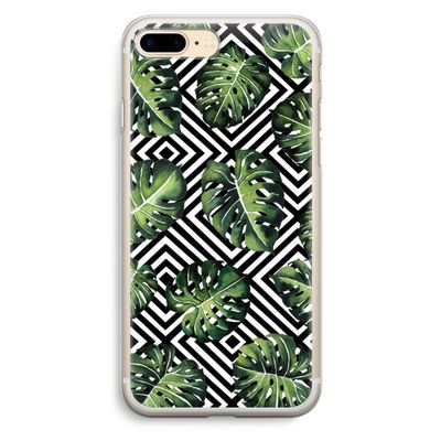 Geometrische jungle: iPhone 7 Plus Transparant Hoesje