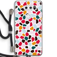 Colored Giraffe: LG V30 Transparant Hoesje met koord
