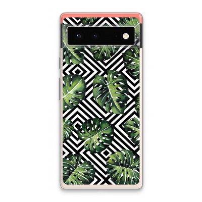 Geometrische jungle: Google Pixel 6 Transparant Hoesje