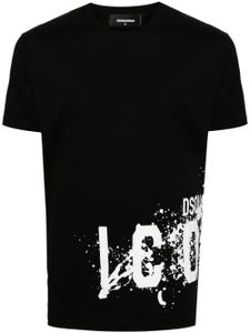 DSQUARED2 t-shirt en coton à imprimé Icon - Noir