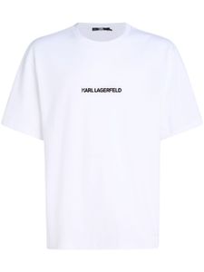 Karl Lagerfeld Ikonik Outline organic-cotton T-shirt - Blanc