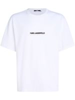 Karl Lagerfeld t-shirt Ikonik Outline en coton biologique - Blanc