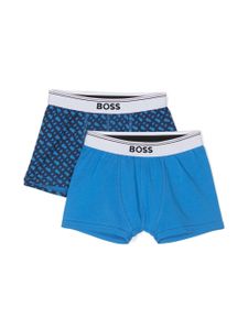 BOSS Kidswear lot de slip à logo imprimé - Bleu