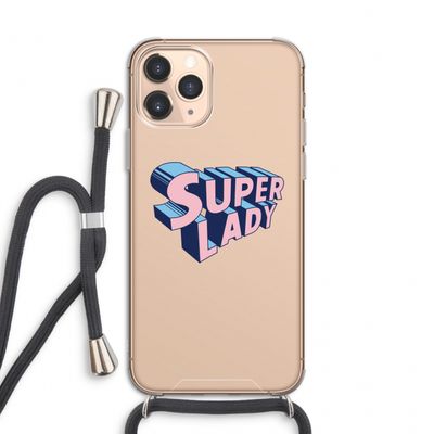 Superlady: iPhone 11 Pro Transparant Hoesje met koord