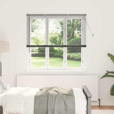 Raam Blind met gordijnen Anders Donkergrijs 80 x 130 cm Aluminium