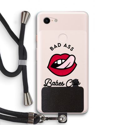 Badass Babes Club: Pixel 3 XL Transparant Hoesje met koord