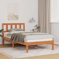 Bedframe met hoofdeinde Wasbruin 90 x 200 cm Massief grenenhout