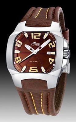 Horlogeband Lotus 15507-5 / 15502-8 Leder Bruin 18mm