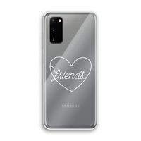 Friends heart pastel: Samsung Galaxy S20 Transparant Hoesje