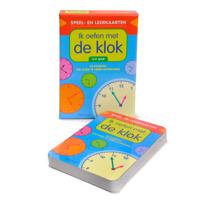 Deltas ik oefen met de klok speel en leerkaarten