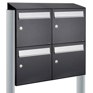 Allux Flow Set 2-Breed, 2-Hoog Met Dak Op Statief Zwart - 40040070_2x2ds