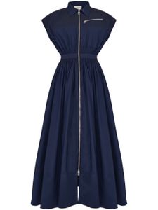 Alexander McQueen robe-chemise à épaules tombantes - Bleu