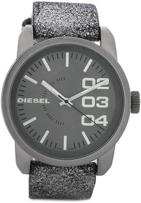 Horlogeband Diesel DZ5373 Leder Grijs 24mm