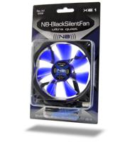 NoiseBlocker BlackSilent XE1 PC-ventilator Zwart, Blauw (transparant) (b x h x d) 92 x 92 x 25 mm