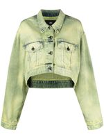 3x1 veste crop à motif tie-dye - Vert