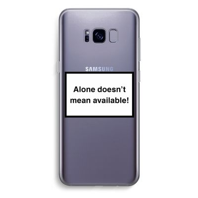 Alone: Samsung Galaxy S8 Plus Transparant Hoesje