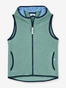 Fleece kindervest POPPELI FINKID, zip-in binnenjas turquoiseblauw