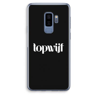 Topwijf Zwart: Samsung Galaxy S9 Plus Transparant Hoesje