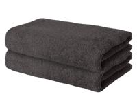 LIVARNO Set van 2 handdoeken 50 x 100 cm (Grijs)