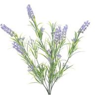 Groene/lilapaarse Lavandula lavendel kunstplanten 44 cm bundel/bosje - Kunstplanten - thumbnail