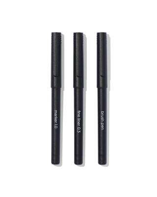 HEMA Brushpen En Fijnschrijvers - 3 Stuks