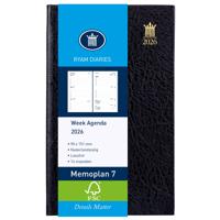 Agenda 2026 Ryam Memoplan 7 Suprema 7dagen/2pagina&apos;s zwart