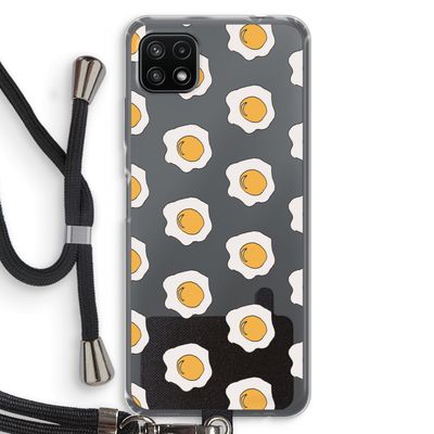 Bacon to my eggs #1: Samsung Galaxy A22 5G Transparant Hoesje met koord