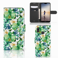 Huawei P20 Lite Hoesje Orchidee Groen - thumbnail