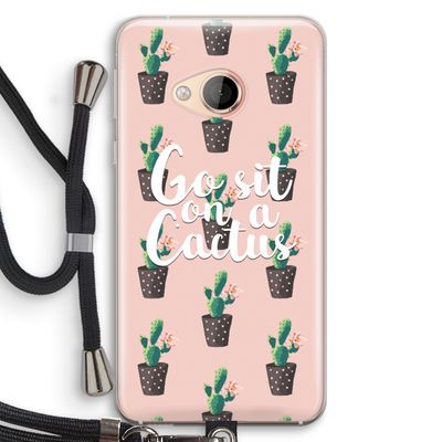 Cactus quote: HTC U Play Transparant Hoesje met koord
