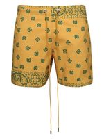 RHUDE short de bain à imprimé bandana - Jaune