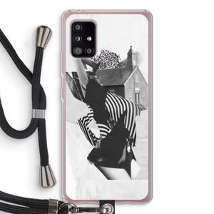 House: Samsung Galaxy A51 5G Transparant Hoesje met koord