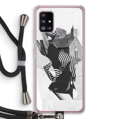 House: Samsung Galaxy A51 5G Transparant Hoesje met koord