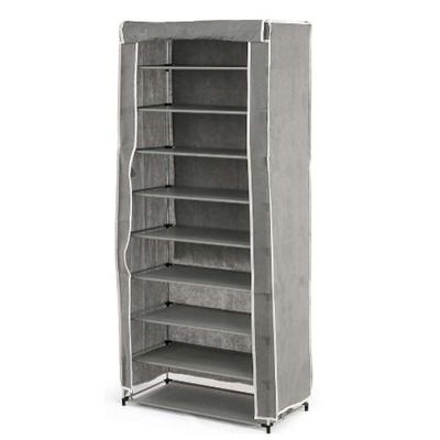 Schoenenrek Kipit Zwart Grijs Stof Plastic 58 x 32 x 157 cm