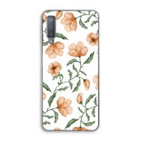 Peachy flowers: Samsung Galaxy A7 (2018) Transparant Hoesje