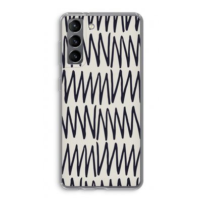 Marrakech Zigzag: Samsung Galaxy S21 Transparant Hoesje