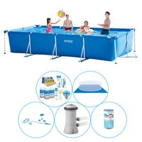 Intex Frame Pool Rechthoekig 450x220x84 cm - 6-delig - Zwembad Met Accessoires