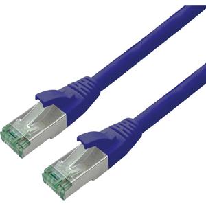 roline recycled material RJ45 (cross) Netwerkkabel Aansluitkabel CAT 6A S/FTP 1 m Blauw
