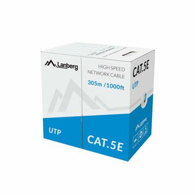 Stevige UTP-netwerkkabel Cat5e Lanberg LCU5-10CC-0305-B Blauw 305 m