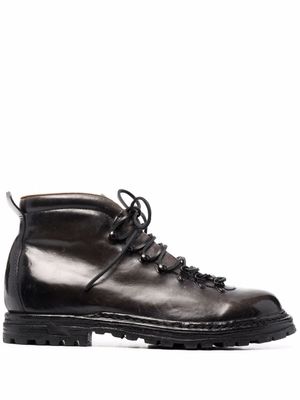 Officine Creative bottines en cuir à lacets - Gris