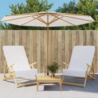VidaXL Strandhanddoeken 2 st 400 g/m² 60x135 cm stof wit