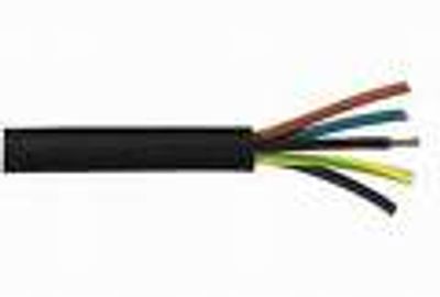 Rubberkabel H07RN-F 5x4,0mm kleur zwart 100 meter