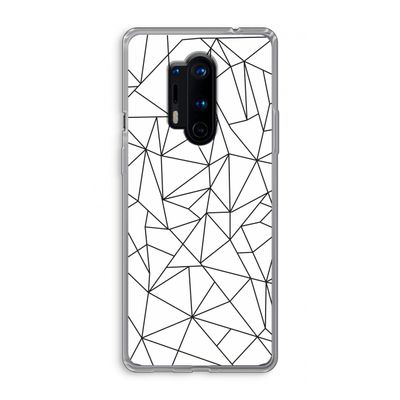 Geometrische lijnen zwart: OnePlus 8 Pro Transparant Hoesje