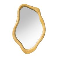 Spiegel rotan organisch - bruin - 32x49 cm