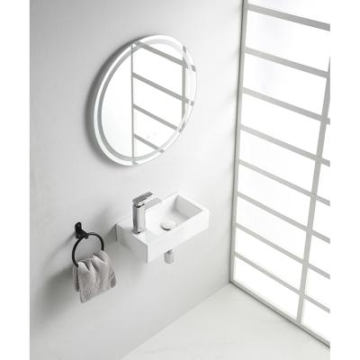 Wiesbaden Rhea M - Fontein - Links - 40x22x11cm- Keramiek - Glans Wit