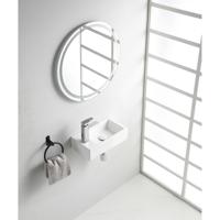Wiesbaden Rhea M - Fontein - Links - 40x22x11cm- Keramiek - Glans Wit