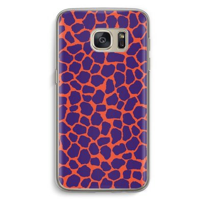 Purple Giraffe: Samsung Galaxy S7 Transparant Hoesje