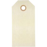 Creativ Company Manilla-labels, afm 5x10 cm, 250 gr, crème, 20 stuk/ 1 doos